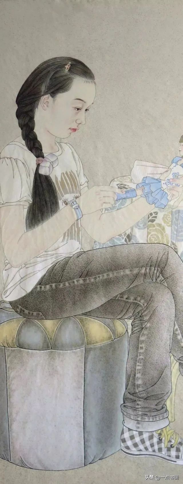 中国工笔画学会#内敛蕴藉，纯净莹明————王桂香 工笔人物欣赏