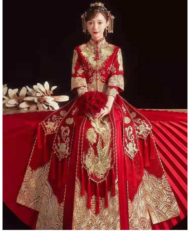 中国女性|秀禾旗袍虽是一件嫁衣,许一世情,中国女性含蓄婉约展现东方韵致