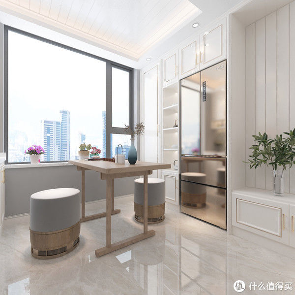 玄关|她45㎡loft公寓，坚持装修轻奢风，巧用线条，装出高级感，有品位