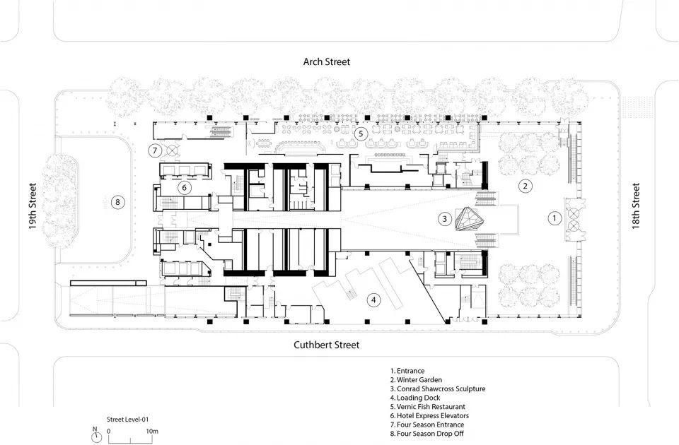 冬季花园|费城最高建筑 - 康卡斯特技术中心和四季酒店