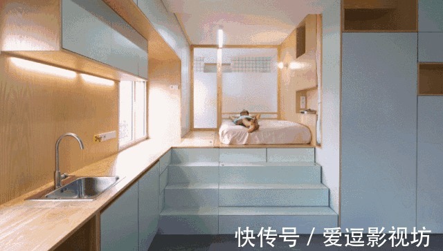橱柜|层高3米的小宅，硬是装成了“两层”用，33㎡居住一家三口不拥挤！