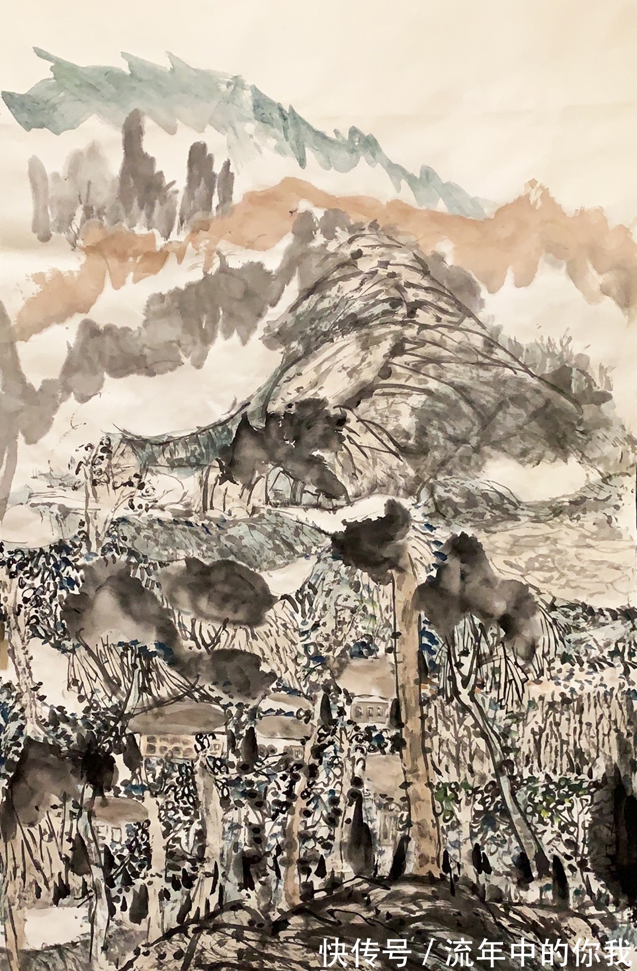 山水画@「直击书画」山水画家王也，寄情山水要有情有爱