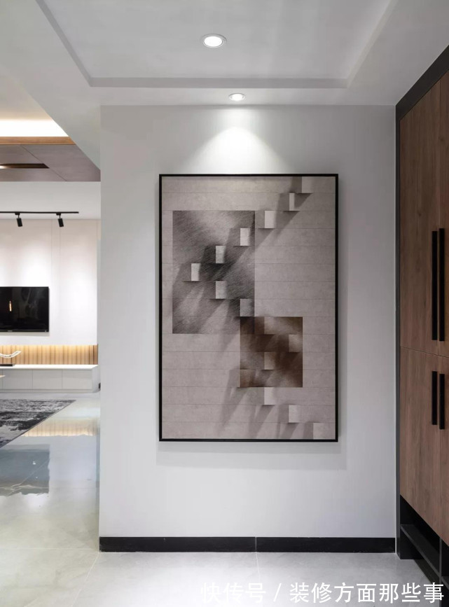 大理石|113平现代三居室将客餐厅改为开放布局,一个时尚又大气的空间