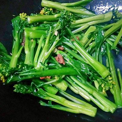 鸡精调|猪油渣炒菜心