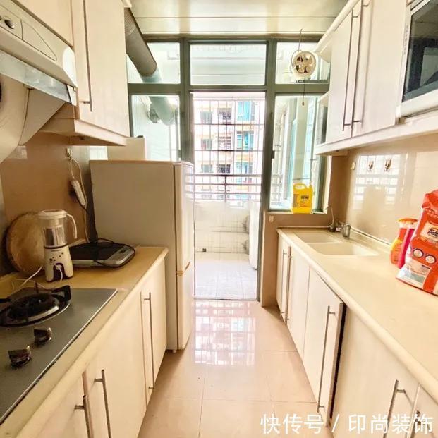 厨房|黄石印尚装饰 ▏爆改98㎡老房,厨房连推两堵墙,客厅是全小区最美的!