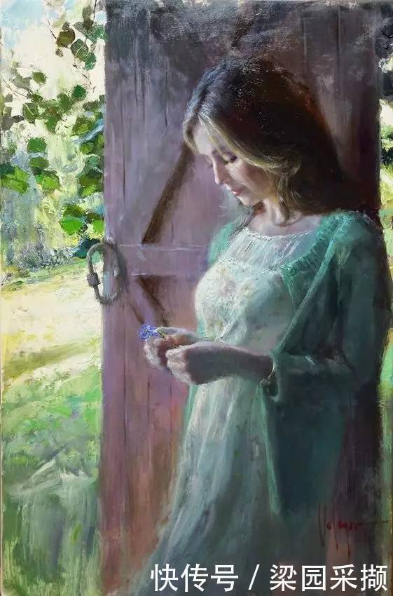 光影|油画里,光影中的美女,一美千年!
