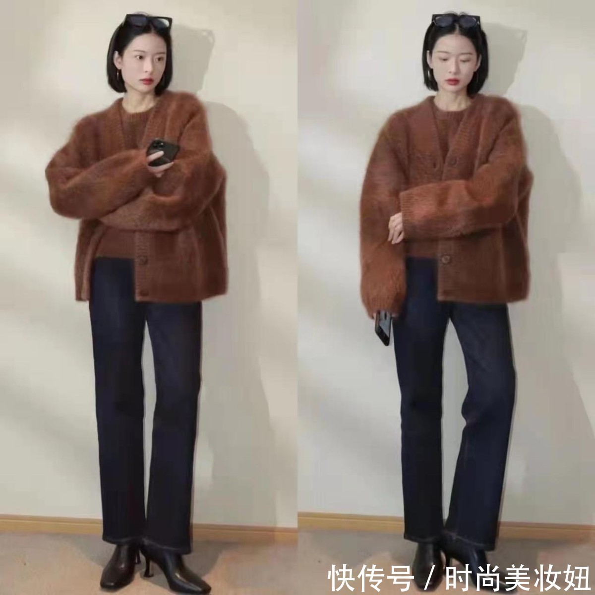 直筒裤|秋冬“最显瘦”的裤子穿搭,每一条都显瘦显腿长,小个子必备