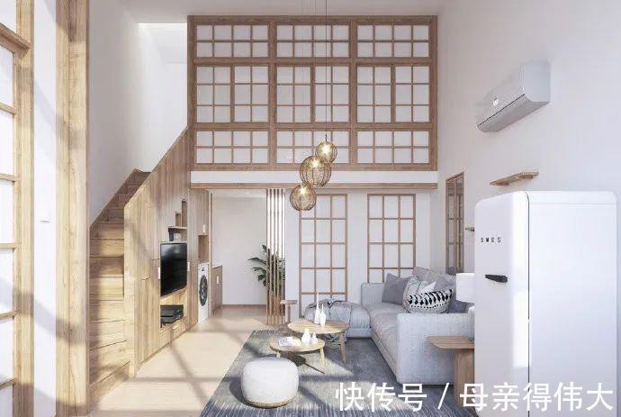 祥和感|35平米小户型loft日式原木风,一进屋就很亲切,家居氛围好棒!