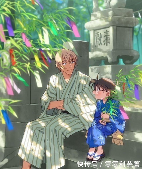 小兰|画师笔下的名侦探柯南,安室透好像柯南的亲哥哥