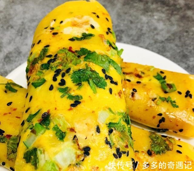  在家摊杂粮煎饼，一搅一煎，简单2步搞定，倍儿香！