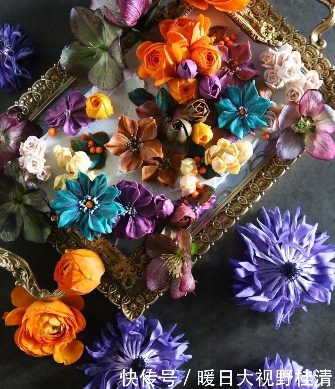 撩人|她做的鲜花蛋糕太撩人,看完后全世界都惊艳了