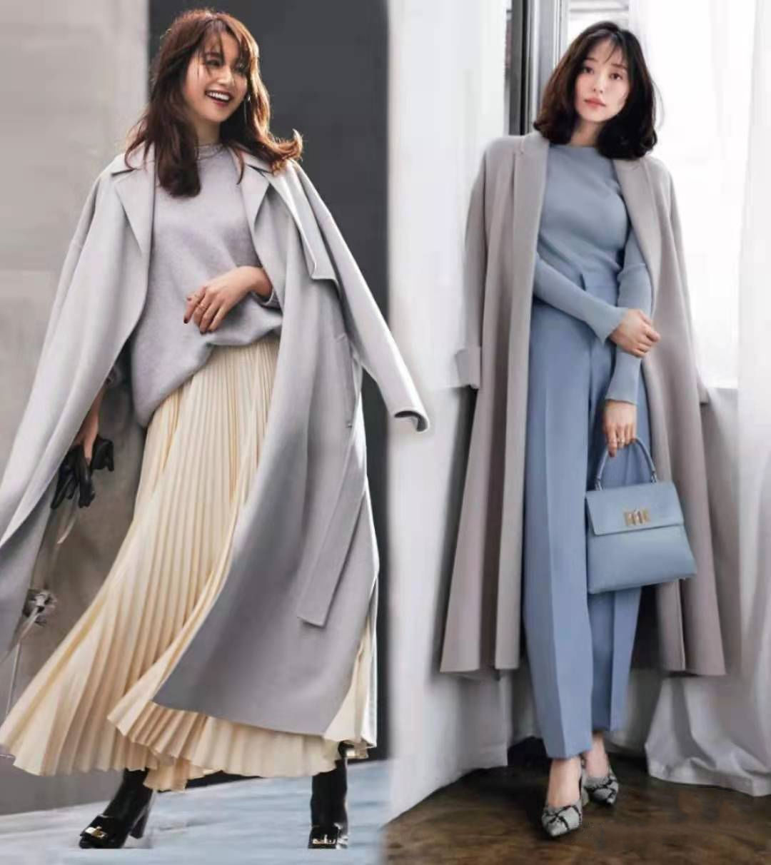 气质女神穿灰色，满屏高级轻熟风，会是你喜欢的style吗？