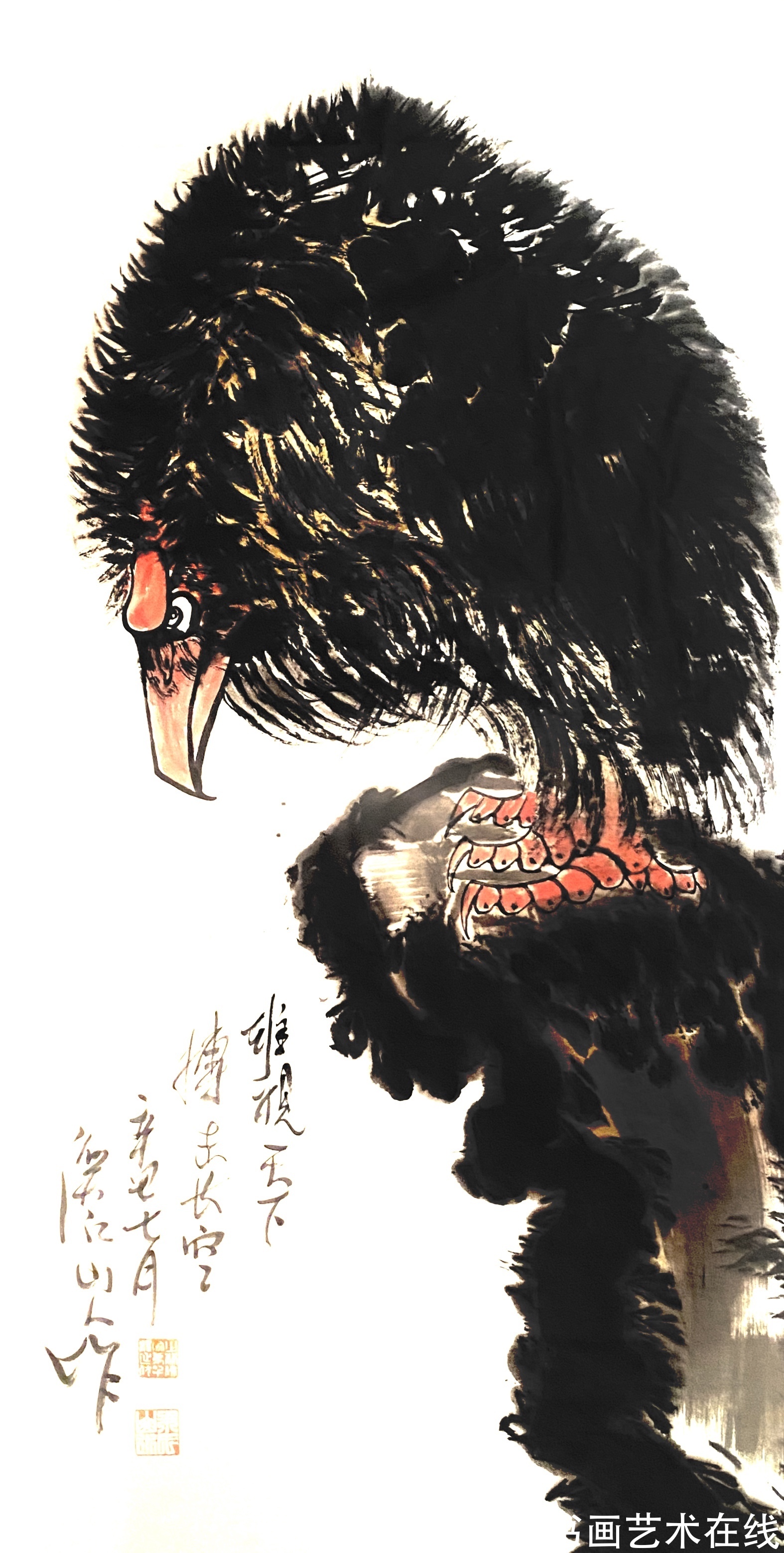 大写意@画鹰爱好——朱祖国与齐白石跨越年代的情缘