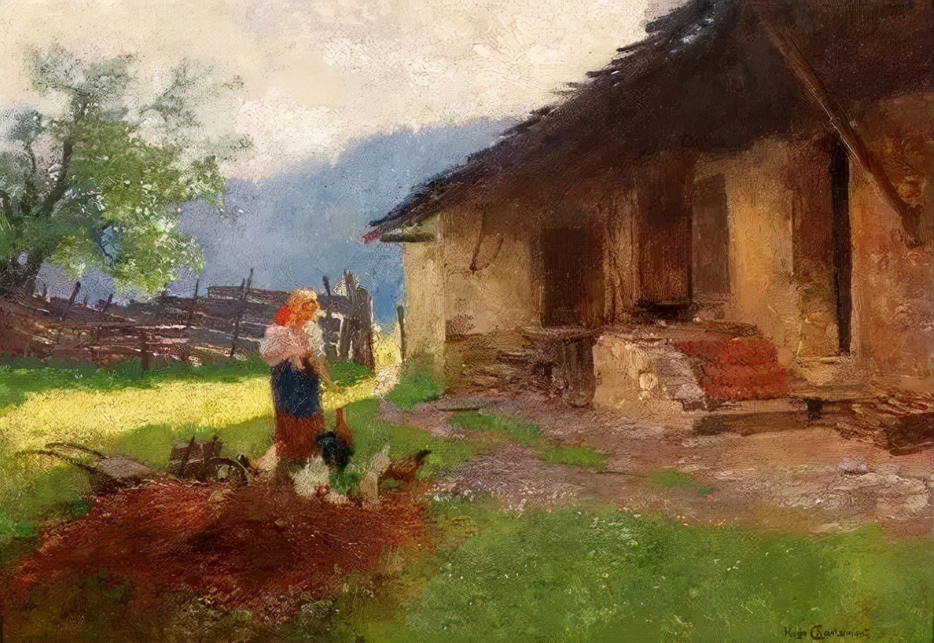 爱雨果!奥地利艺术大师,爱雨果·查勒蒙特的油画作品很清新自然!