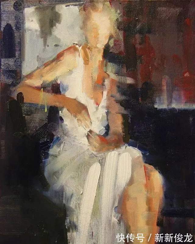 画家@她以生动、动感和现代的笔触,描绘画面