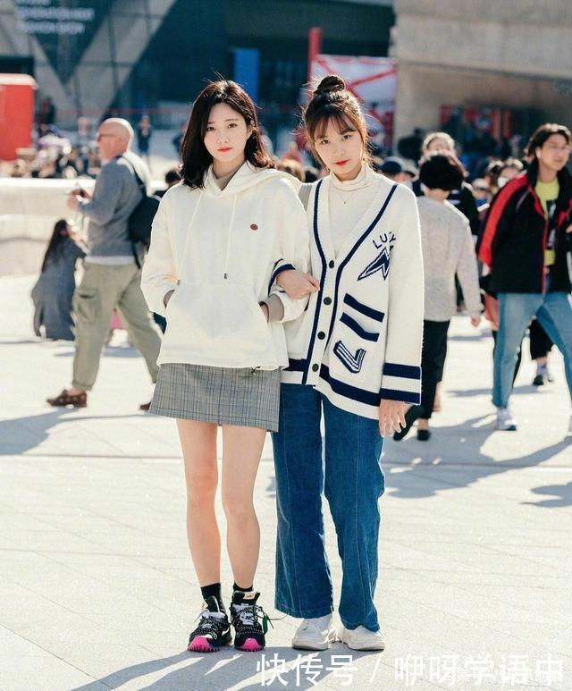 闺蜜穿搭,我只服韩国妹子!高调却不雷同,怎么看都好看