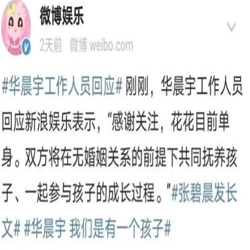 张碧晨B宫华晨宇，奈何落花有意流水无情！