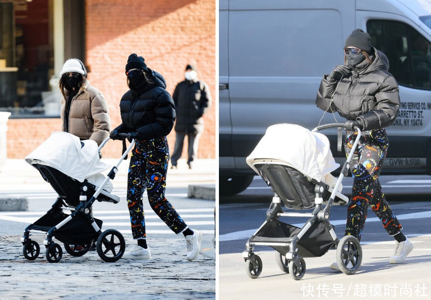 超模Gigi秀迷惑街拍！上身穿臃肿羽绒服秀腰，被嘲身体像拼接