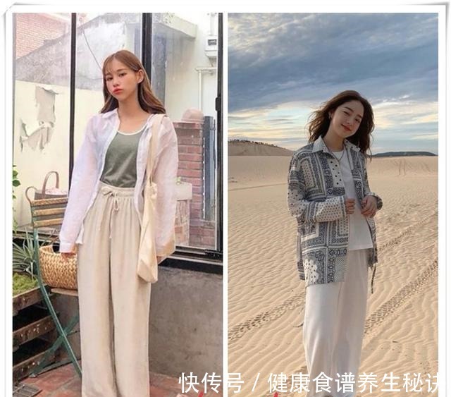 中年女性 阔腿裤+衬衫=中年女性气质穿搭,开春正流行!