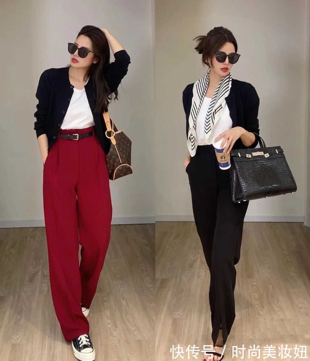 实用 这才是“一衣多穿”的示范,针织开衫穿出16套造型,实用又时髦