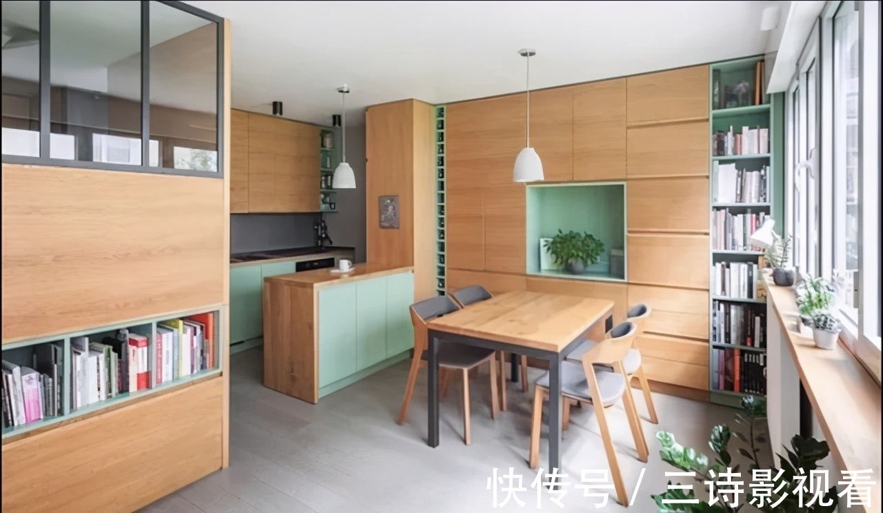 实木|他的27㎡公寓,卧室抬高,满屋柜子收纳+隔断,邻居天天来参观!