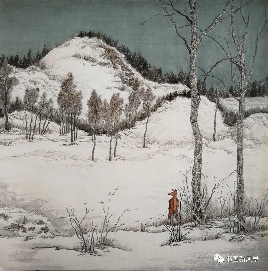 美术家协会@国画:家乡的雪