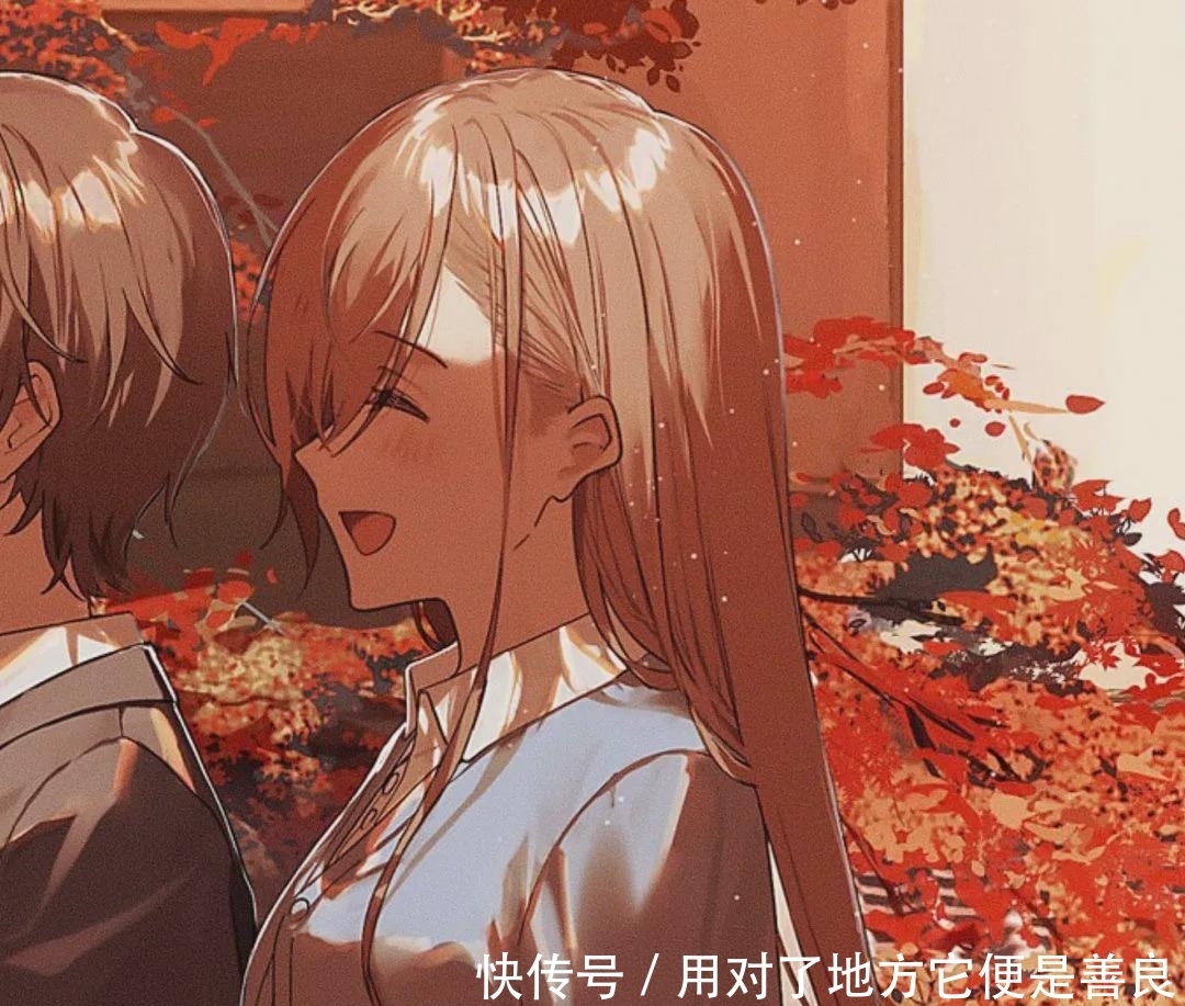 动漫头像:雨滴下,叶托着;你走进我心含着