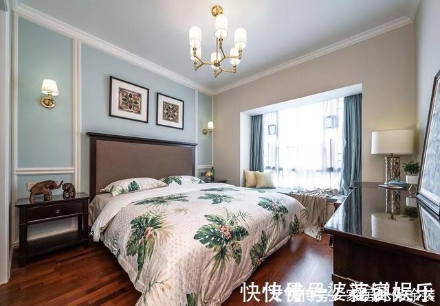 玄关|120㎡三室改四室,看起来比140㎡的还要大,经典美式风格太好看了