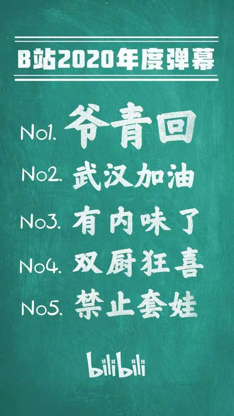 出炉|B站2020年度弹幕出炉！“爷青回”居首位