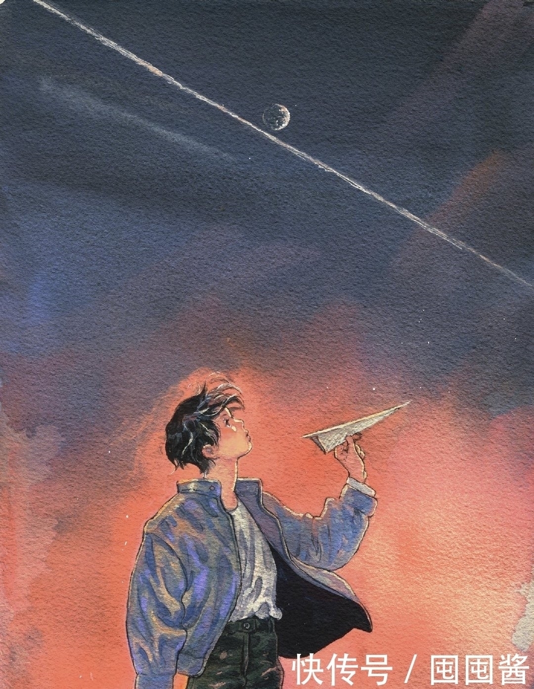 插画|看她画水彩都好治愈，她的插画人物随意、慵懒