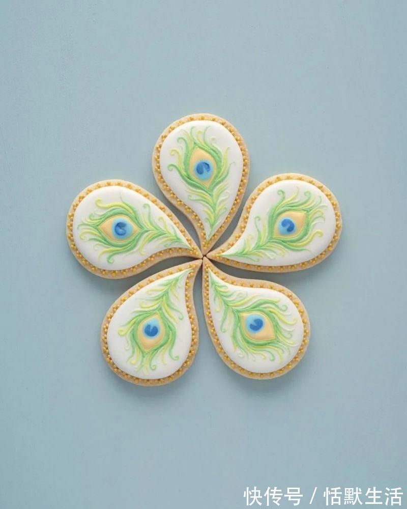 饼干|美到舍不得吃!甜品师手作花砖饼干,救救老夫的少女心!
