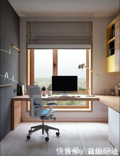 桌面|别再占用柜子面积打书桌了,把书桌横过来装窗下,省空间更实用!