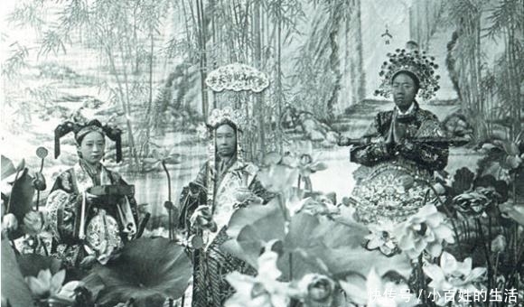 万寿寺|慈禧扮观音的真实照:李莲英扮护法神韦驮,图5可见慈禧清晰容貌