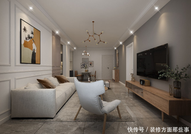 家居|100平现代二居室,装修完邻居争相来模仿