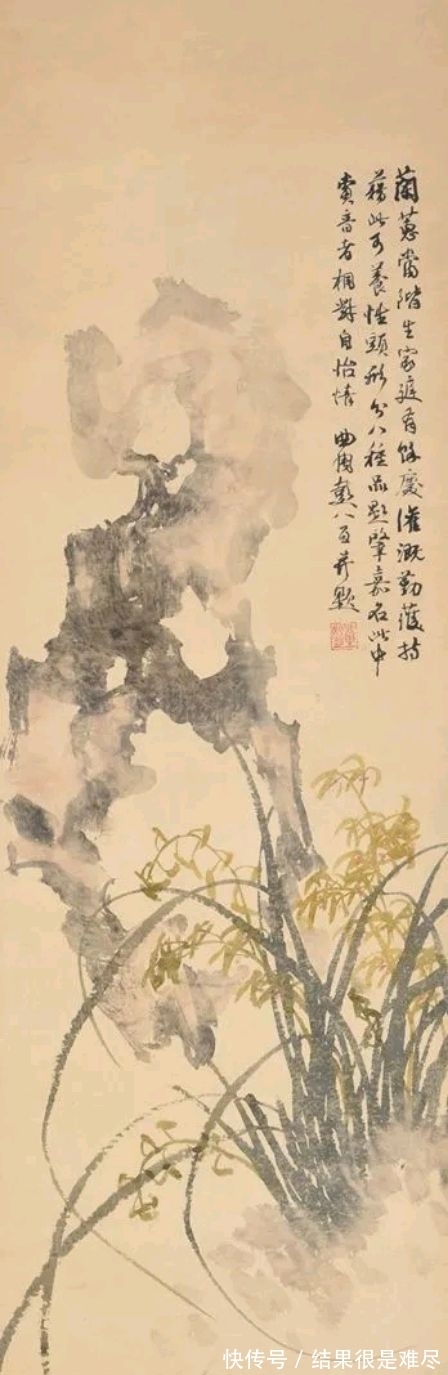 齐白石!他笔下的兰石,神技矣!国画大家彭八百