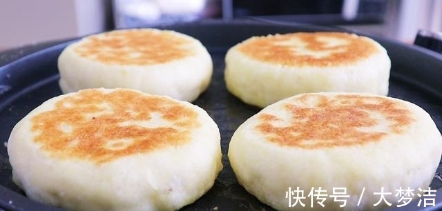 干面粉|发面饼最好吃的做法,不揉面不擀面,香甜松软凉了也不硬