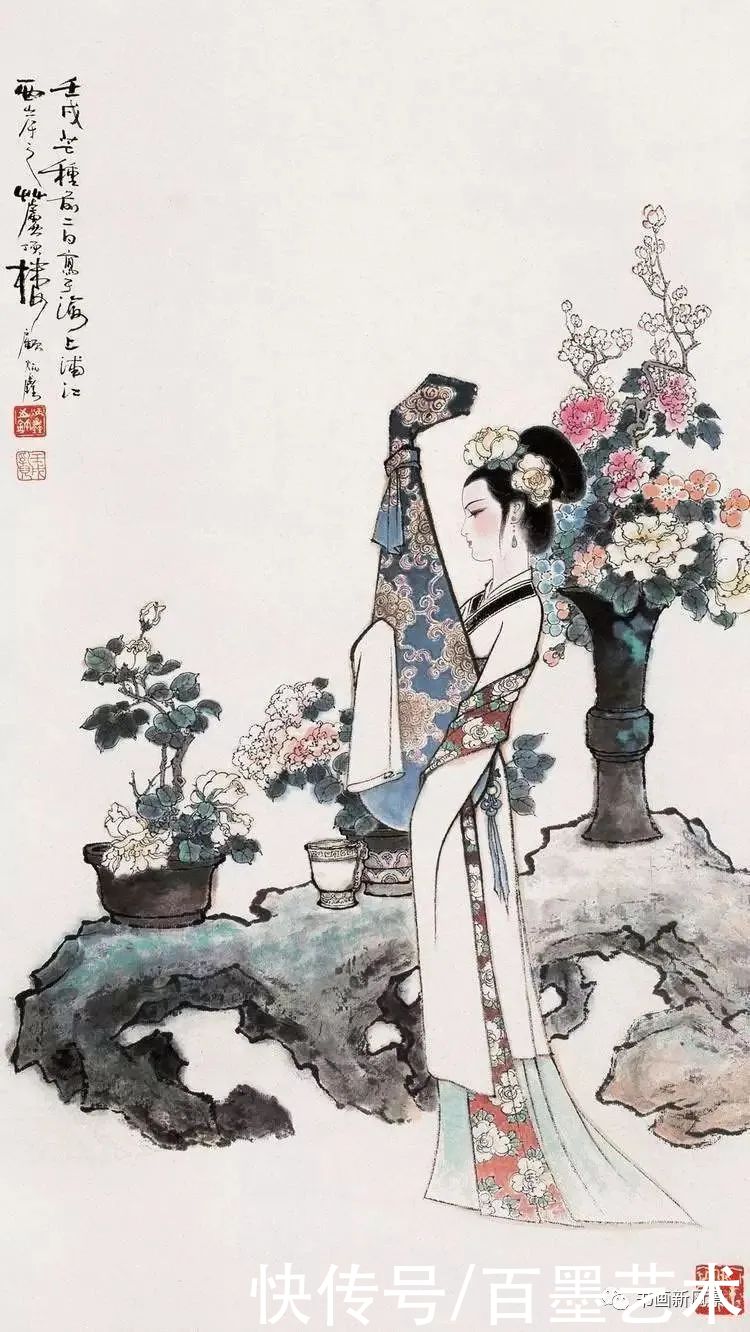 白描圣手画仕女，真美