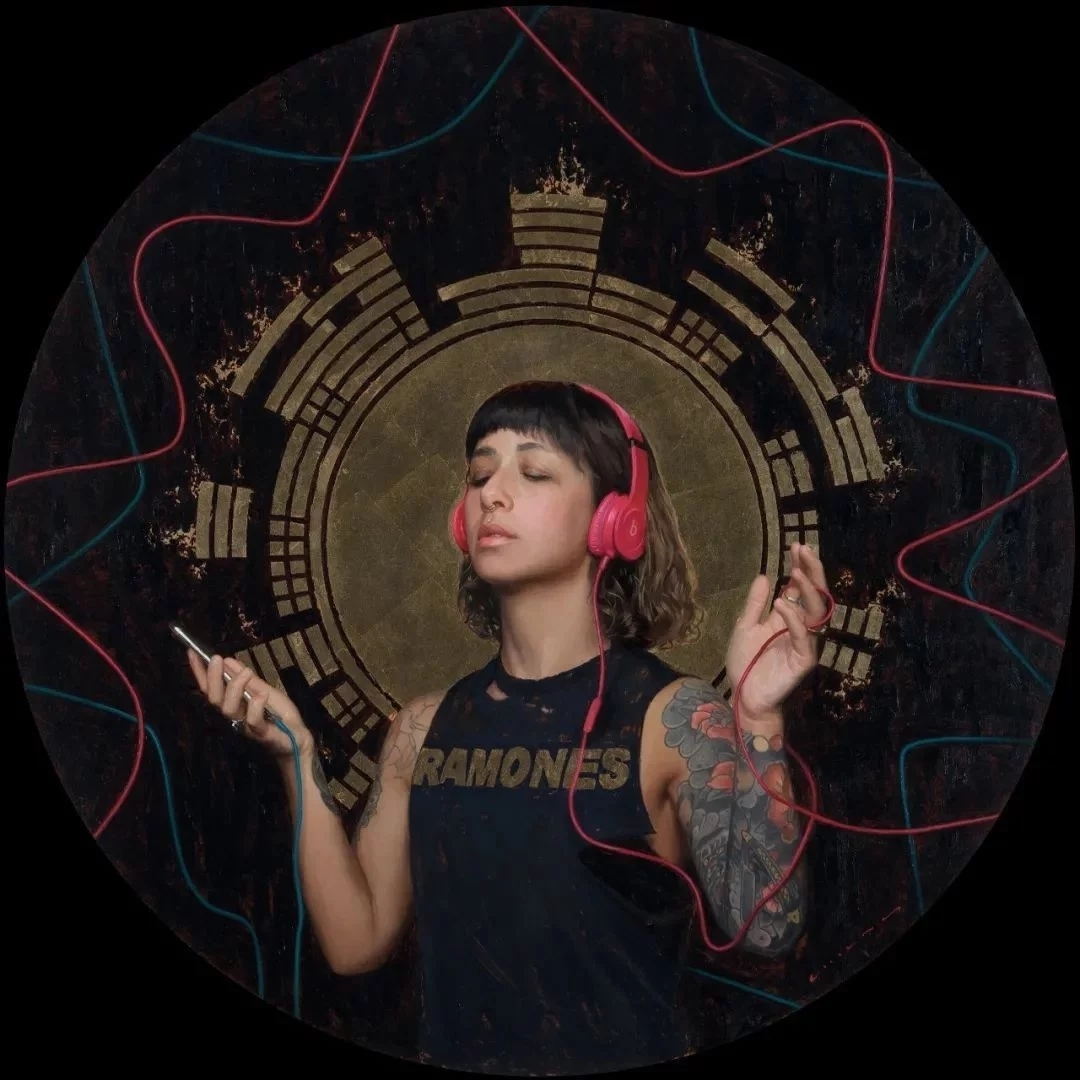 油画#每一幅肖像油画中,凯西·查尔兹都努力捕捉到人类形态的美