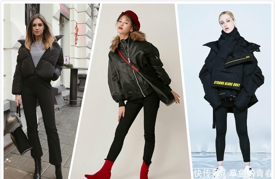 学会|黑色短款羽绒服,时髦百搭的秋冬穿搭法,三分钟就能学会