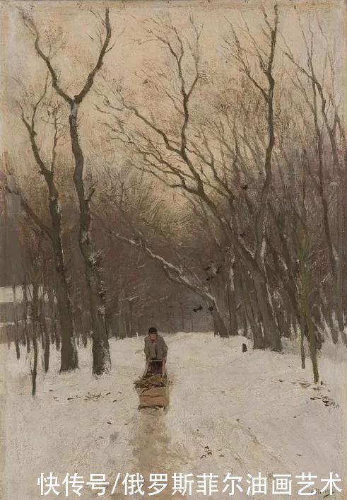 盛开的桃花|荷兰画家,海牙画派的代表人物~梵高妹夫的风景油画作品欣赏