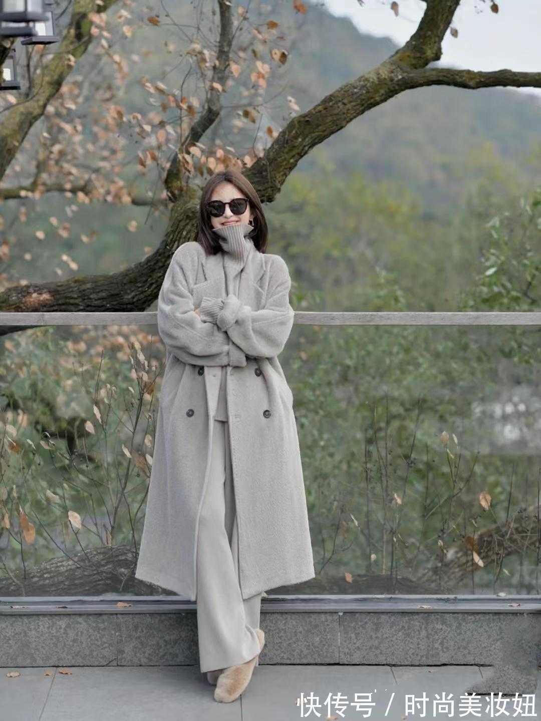 灰色大衣|没想到,灰色大衣这样搭真高级,4种优雅配色,提升气质又洋气