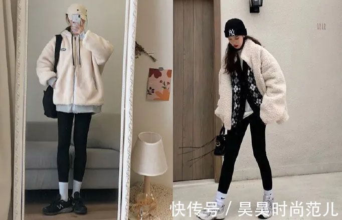 时髦 普通的打底裤已经不流行了,今年冬天用鲨鱼裤打底,时髦又显身材