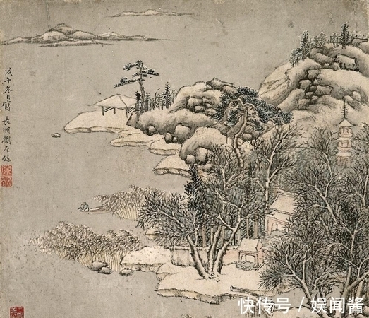 画家&画家名气不大,作品可圈可点,刘原起绘《冬日访友》