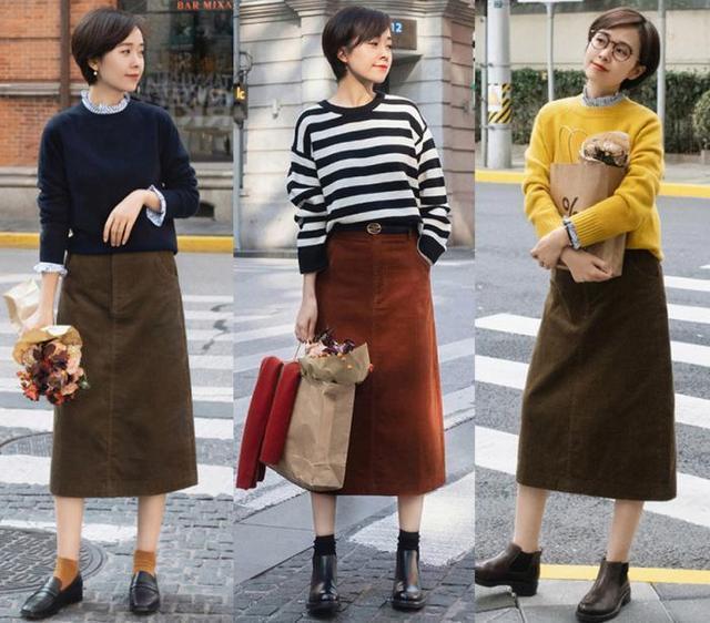 入冬后,半裙不用买太多,有这5条就够了,时髦精们都爱穿