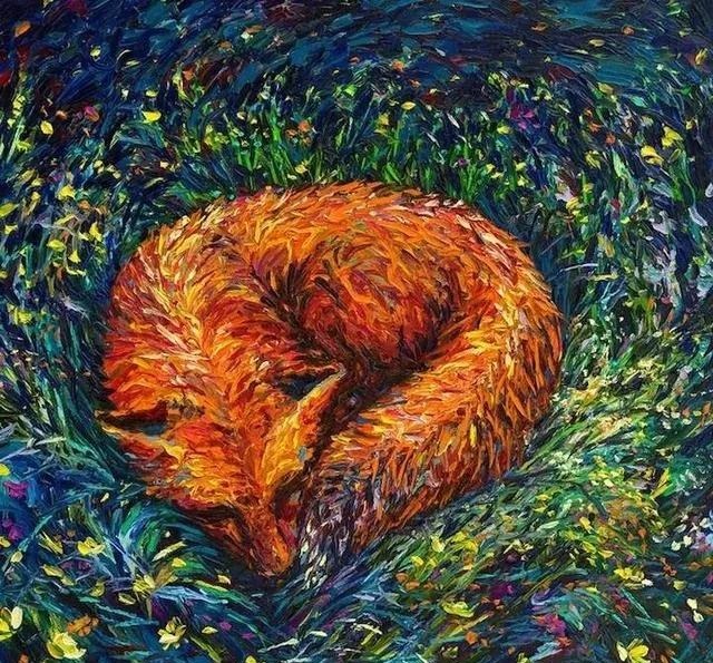 色彩斑斓@这个画家“有点冷”,她用颜料触摸这个色彩斑斓的世界