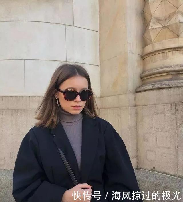 外套|外套穿搭经典的黑色外套,秋冬怎么穿才能气质不沉闷!