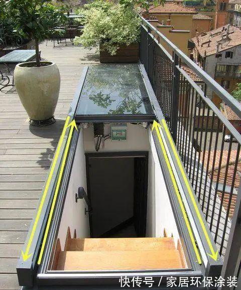 楼梯|买了顶楼就是好,凿个天窗入口,把楼顶收拾干净,一家独享大露台