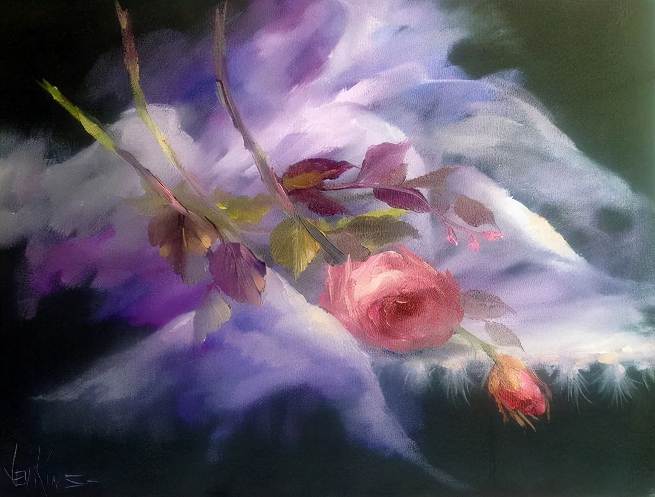 加里$这对老夫妇教授绘画40多年,画的花也太漂亮了!