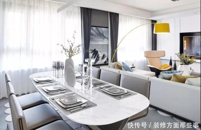 装修|113平三居室开放性设计,清峻克制的现代风扑面而来