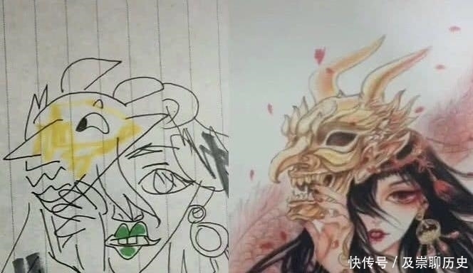 美术生#普通人画画遇上美术生画画,这还用比?网友:像极了遇到大神的我!